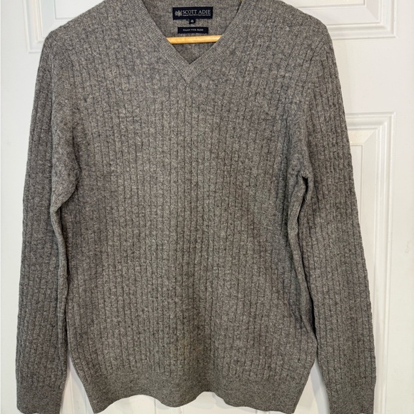 Scott Adie Other - Heather Gray V-Neck Sweater with Timeless Style